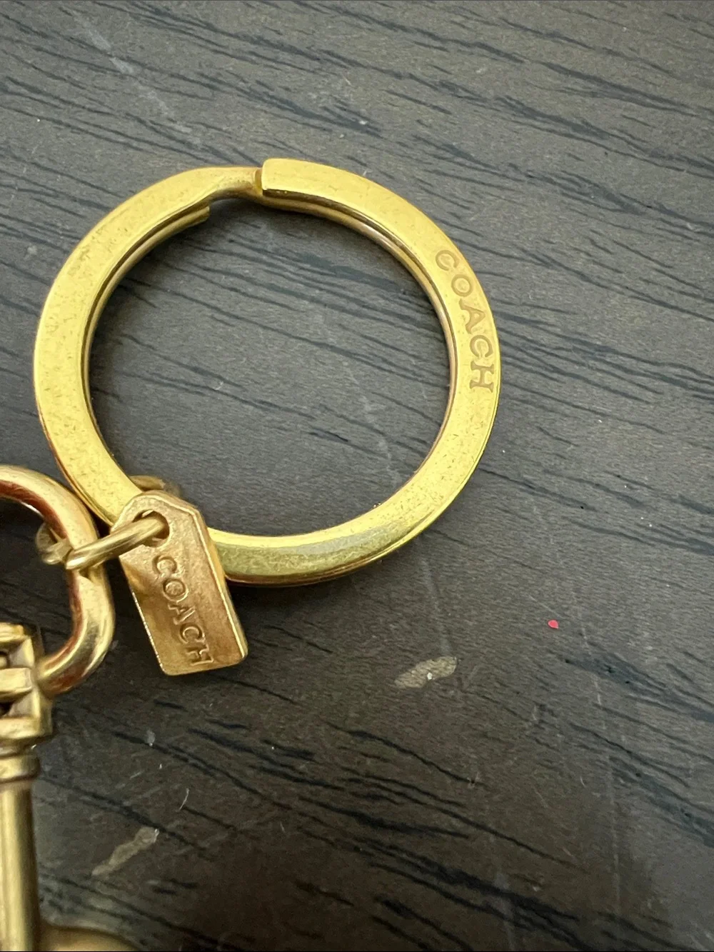 Red Mushroom Keyring with Gold-Tone Hardware